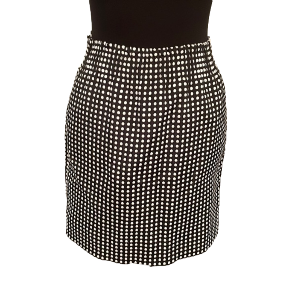 J CREW POLKA DOT SKIRT SIZE 00 BLACK AND WHITE